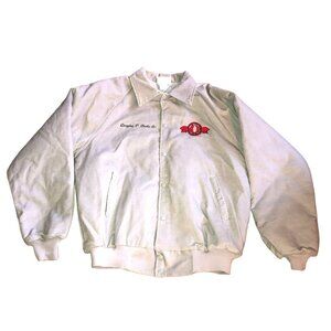 Vtg NWOT Hartwell Corduroy Bomber Jacket Gray Burks Tractor USA Made Mens